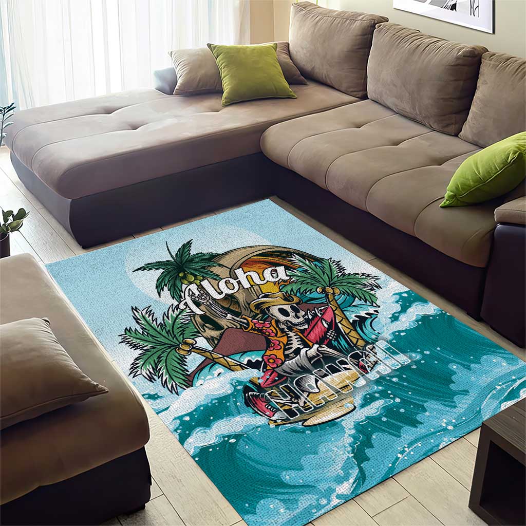 Aloha Hawaii Skeleton Area Rug Tropical Summer Vibe LT01 - Polynesian Pride