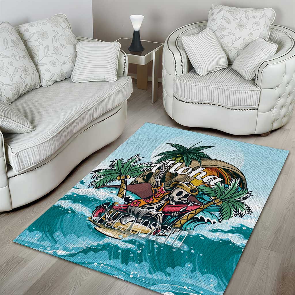 Aloha Hawaii Skeleton Area Rug Tropical Summer Vibe LT01 - Polynesian Pride