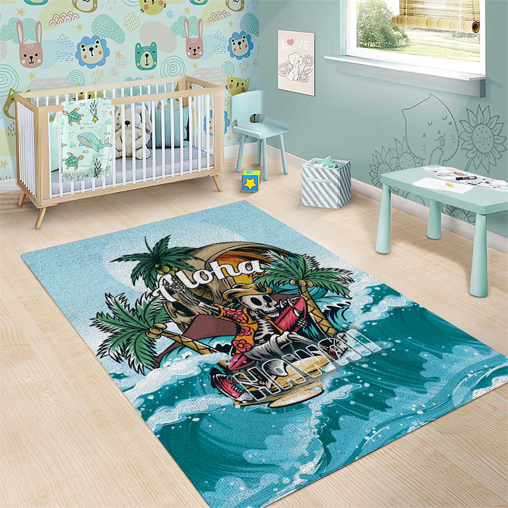 Aloha Hawaii Skeleton Area Rug Tropical Summer Vibe LT01 - Polynesian Pride