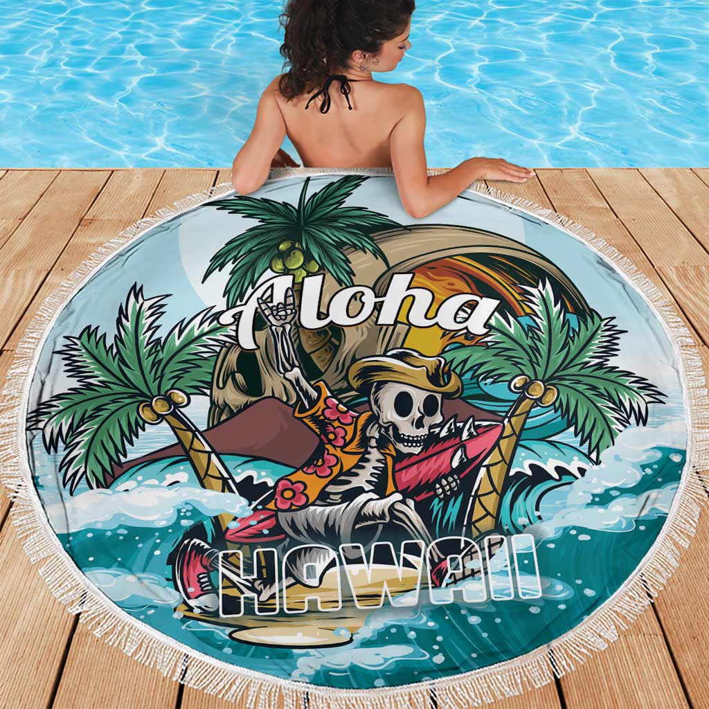 Aloha Hawaii Skeleton Beach Blanket Tropical Summer Vibe LT01 - Polynesian Pride