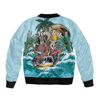 Personalized Aloha Hawaii Skeleton Bomber Jacket Tropical Summer Vibe LT01 - Polynesian Pride