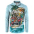 Personalized Aloha Hawaii Skeleton Button Sweatshirt Tropical Summer Vibe