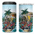 Personalized Aloha Hawaii Skeleton 4 in 1 Can Cooler Tumbler Tropical Summer Vibe