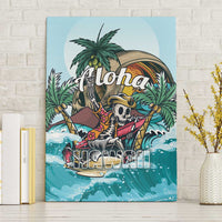 Aloha Hawaii Skeleton Canvas Wall Art Tropical Summer Vibe LT01 Without Frame Blue - Polynesian Pride