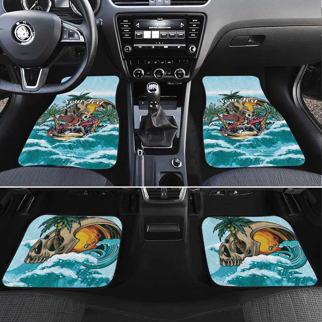 Aloha Hawaii Skeleton Car Mats Tropical Summer Vibe LT01 Set 4pcs Blue - Polynesian Pride