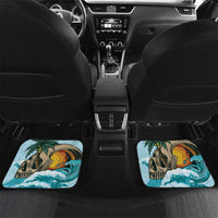 Aloha Hawaii Skeleton Car Mats Tropical Summer Vibe LT01 Set 2pcs - Back Blue - Polynesian Pride