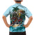 Personalized Aloha Hawaii Skeleton Family Matching Mermaid Dress and Hawaiian Shirt Tropical Summer Vibe