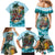 Personalized Aloha Hawaii Skeleton Family Matching Mermaid Dress and Hawaiian Shirt Tropical Summer Vibe