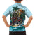 Personalized Aloha Hawaii Skeleton Family Matching Off Shoulder Short Dress and Hawaiian Shirt Tropical Summer Vibe