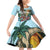 Personalized Aloha Hawaii Skeleton Family Matching Off Shoulder Short Dress and Hawaiian Shirt Tropical Summer Vibe