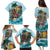 Personalized Aloha Hawaii Skeleton Family Matching Puletasi and Hawaiian Shirt Tropical Summer Vibe