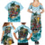 Personalized Aloha Hawaii Skeleton Family Matching Summer Maxi Dress and Hawaiian Shirt Tropical Summer Vibe