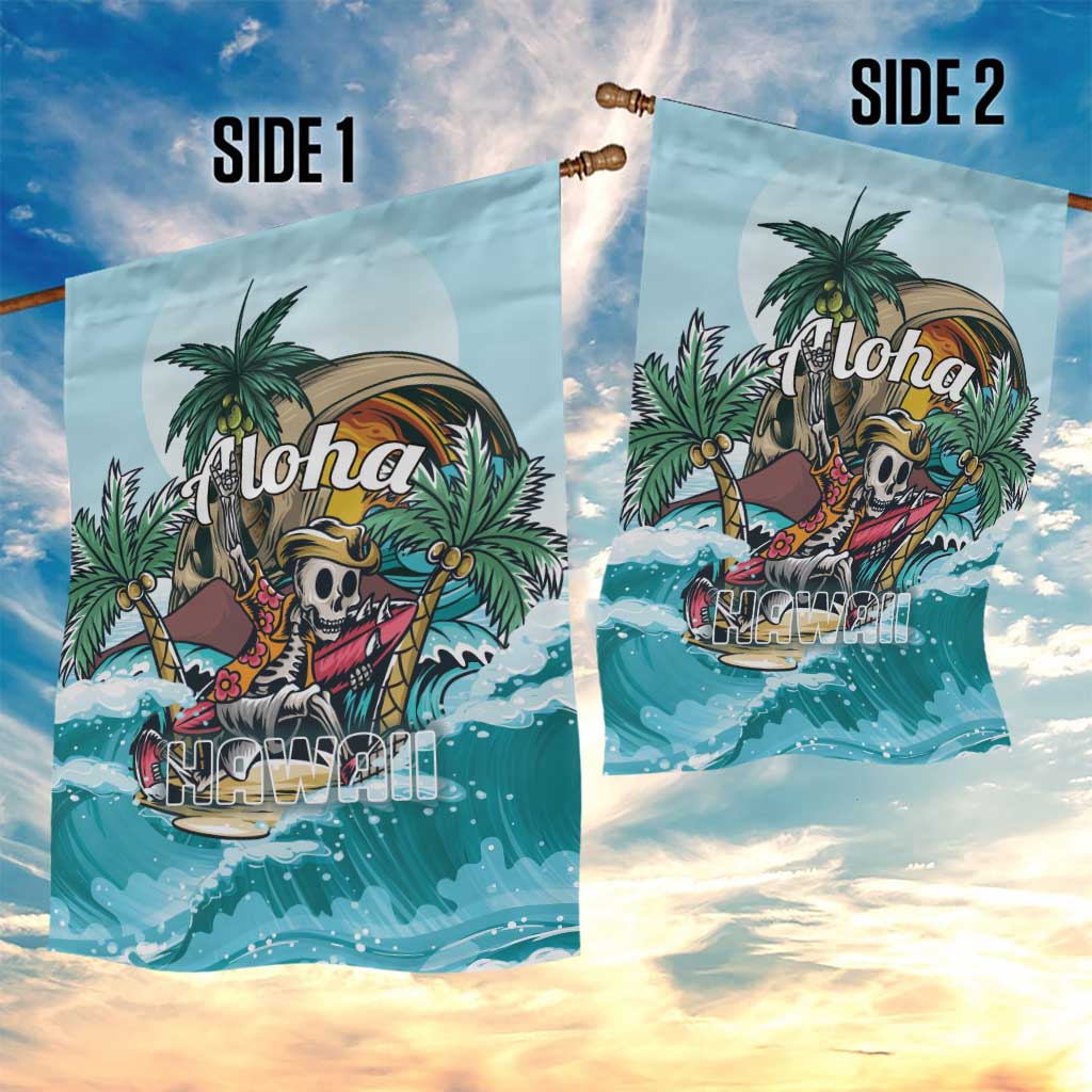 Aloha Hawaii Skeleton Garden Flag Tropical Summer Vibe LT01 - Polynesian Pride