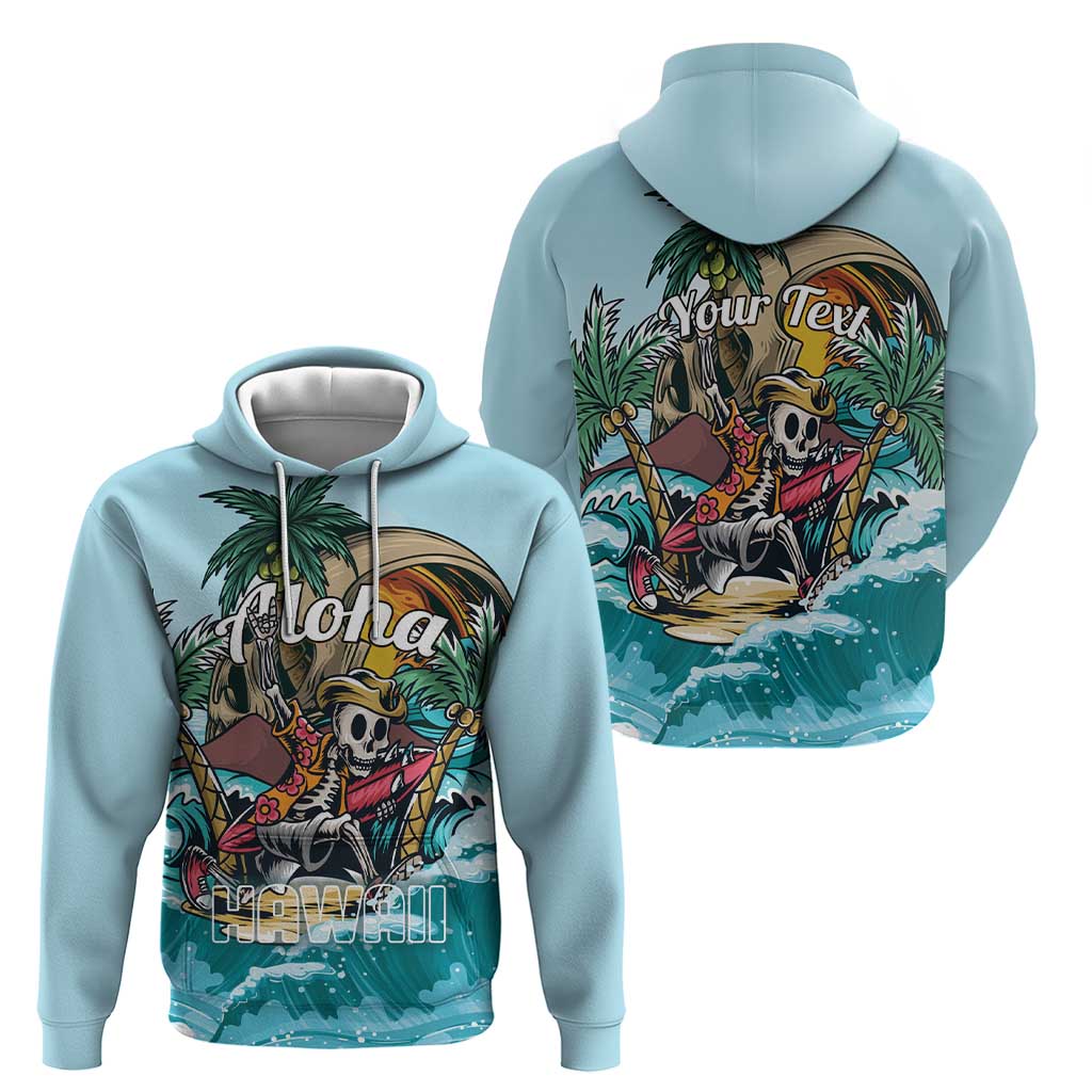 Personalized Aloha Hawaii Skeleton Hoodie Tropical Summer Vibe LT01 - Polynesian Pride