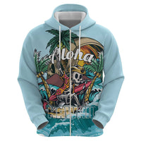 Personalized Aloha Hawaii Skeleton Hoodie Tropical Summer Vibe LT01 - Polynesian Pride