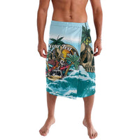 Personalized Aloha Hawaii Skeleton Lavalava Tropical Summer Vibe LT01 Blue - Polynesian Pride