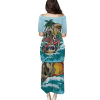 Personalized Aloha Hawaii Skeleton Puletasi Tropical Summer Vibe LT01 - Polynesian Pride
