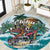 Aloha Hawaii Skeleton Round Carpet Tropical Summer Vibe