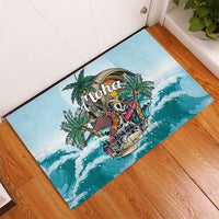 Aloha Hawaii Skeleton Rubber Doormat Tropical Summer Vibe LT01 - Polynesian Pride