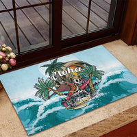 Aloha Hawaii Skeleton Rubber Doormat Tropical Summer Vibe LT01 - Polynesian Pride