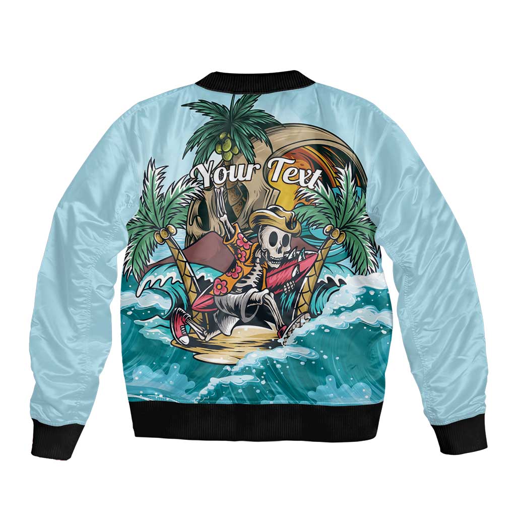 Personalized Aloha Hawaii Skeleton Sleeve Zip Bomber Jacket Tropical Summer Vibe LT01 - Polynesian Pride