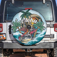 Aloha Hawaii Skeleton Spare Tire Cover Tropical Summer Vibe LT01 Blue - Polynesian Pride