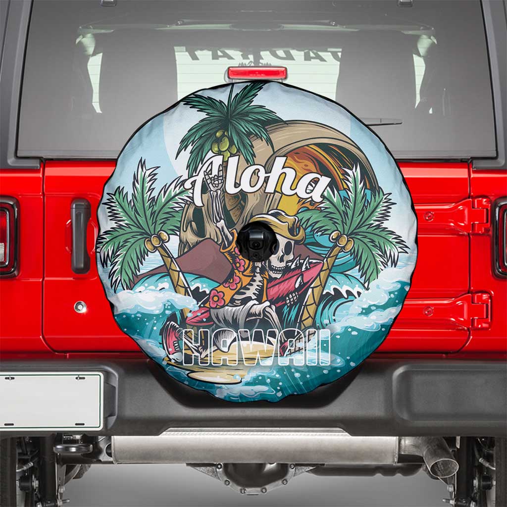 Aloha Hawaii Skeleton Spare Tire Cover Tropical Summer Vibe LT01 - Polynesian Pride