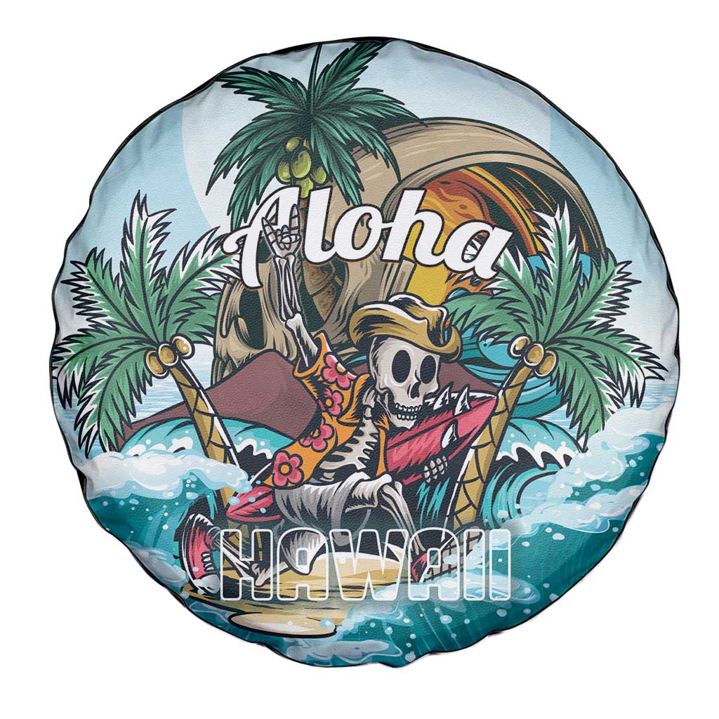 Aloha Hawaii Skeleton Spare Tire Cover Tropical Summer Vibe LT01 - Polynesian Pride