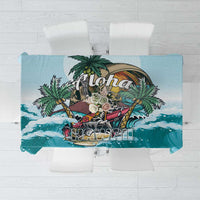 Aloha Hawaii Skeleton Tablecloth Tropical Summer Vibe LT01 Blue - Polynesian Pride