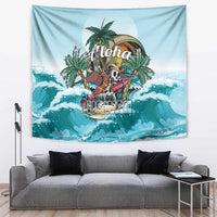 Aloha Hawaii Skeleton Tapestry Tropical Summer Vibe LT01 Blue - Polynesian Pride