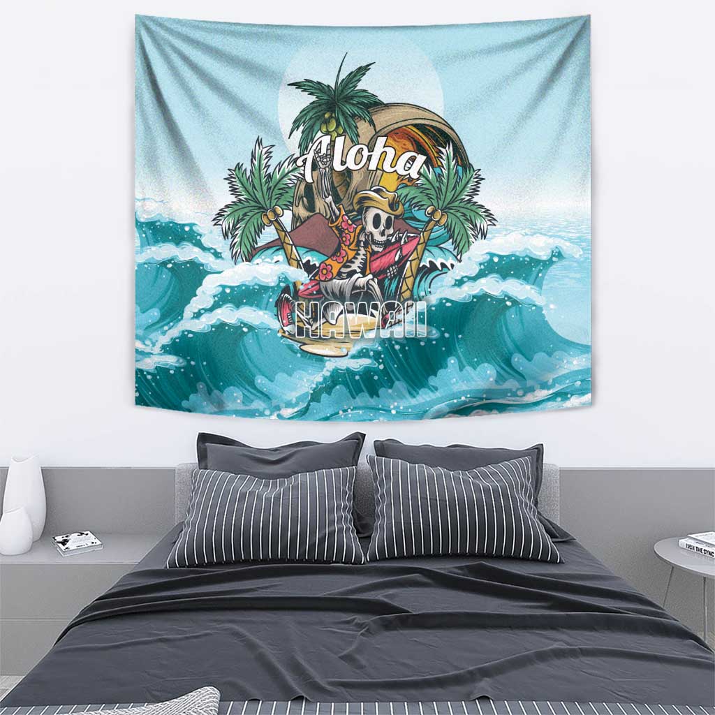 Aloha Hawaii Skeleton Tapestry Tropical Summer Vibe LT01 - Polynesian Pride