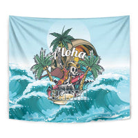 Aloha Hawaii Skeleton Tapestry Tropical Summer Vibe LT01 - Polynesian Pride