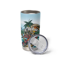 Personalized Aloha Hawaii Skeleton Tumbler Cup Tropical Summer Vibe LT01 - Polynesian Pride