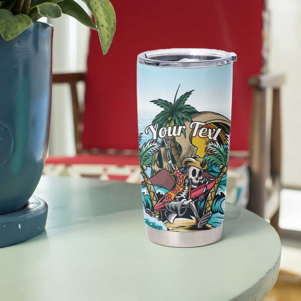 Personalized Aloha Hawaii Skeleton Tumbler Cup Tropical Summer Vibe LT01 - Polynesian Pride