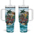 Personalized Aloha Hawaii Skeleton Tumbler With Handle Tropical Summer Vibe