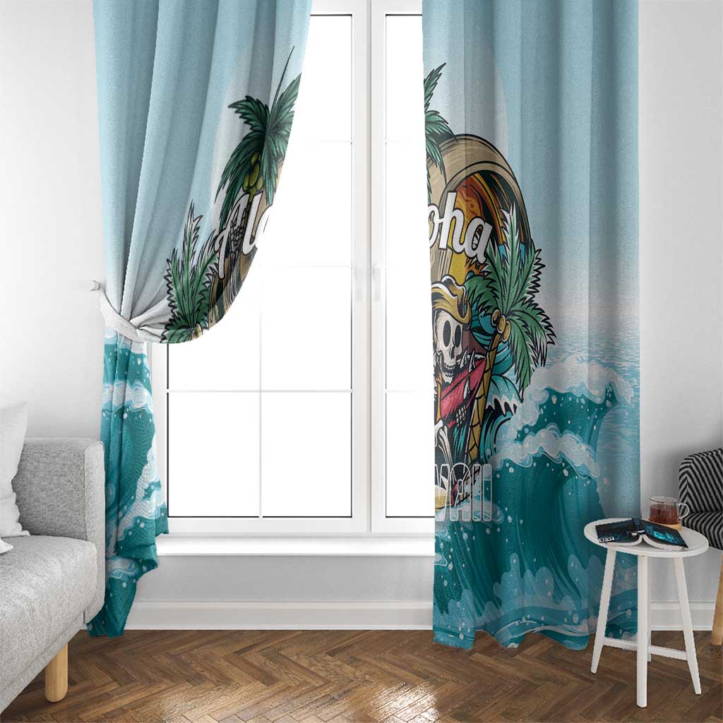 Aloha Hawaii Skeleton Window Curtain Tropical Summer Vibe LT01 - Polynesian Pride