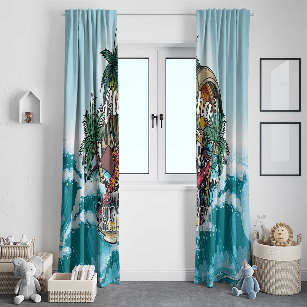 Aloha Hawaii Skeleton Window Curtain Tropical Summer Vibe LT01 - Polynesian Pride