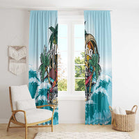 Aloha Hawaii Skeleton Window Curtain Tropical Summer Vibe LT01 - Polynesian Pride