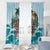 Aloha Hawaii Skeleton Window Curtain Tropical Summer Vibe