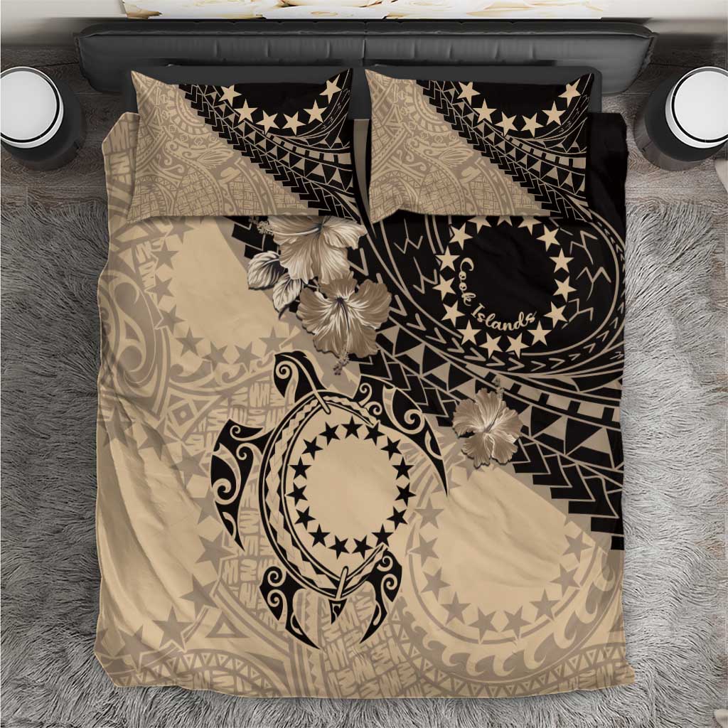 Cook Islands Turtle Bedding Set Stars and Hibiscus - Beige LT01 Beige - Polynesian Pride