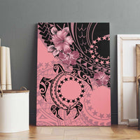 Cook Islands Turtle Canvas Wall Art Stars and Hibiscus - Pink LT01 - Polynesian Pride