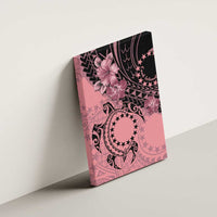 Cook Islands Turtle Canvas Wall Art Stars and Hibiscus - Pink LT01 - Polynesian Pride