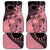 Cook Islands Turtle Car Mats Stars and Hibiscus - Pink