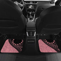 Cook Islands Turtle Car Mats Stars and Hibiscus - Pink LT01 Set 2pcs - Back Pink - Polynesian Pride