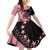 Cook Islands Turtle Family Matching Off Shoulder Short Dress and Hawaiian Shirt Stars and Hibiscus - Pink