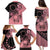 Cook Islands Turtle Family Matching Puletasi and Hawaiian Shirt Stars and Hibiscus - Pink