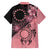 Cook Islands Turtle Family Matching Puletasi and Hawaiian Shirt Stars and Hibiscus - Pink