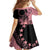 Cook Islands Turtle Family Matching Summer Maxi Dress and Hawaiian Shirt Stars and Hibiscus - Pink