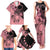 Cook Islands Turtle Family Matching Tank Maxi Dress and Hawaiian Shirt Stars and Hibiscus - Pink