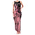 Cook Islands Turtle Family Matching Tank Maxi Dress and Hawaiian Shirt Stars and Hibiscus - Pink